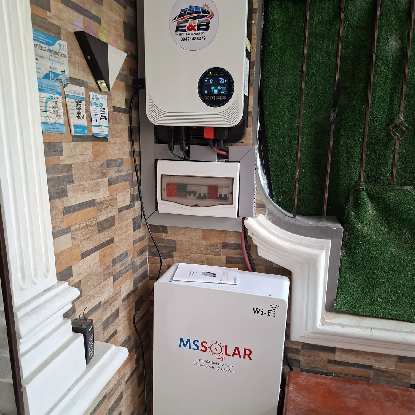 Solar inverter and battery equipment from the E&B Solar Energy public project gallery